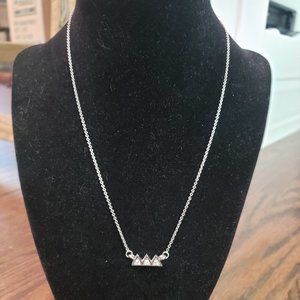 Three Peaks Silver Necklace